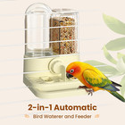 2-in-1 Automatic No Mess Bird Feeder   Gravity Waterer Dispenser For Cage
