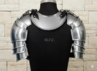 Medieval Knight Shoulder Armor Steel Pauldrons   Gorget Set Larp Cosplay Armor