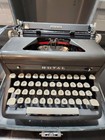 1956 Royal Quiet De Luxe Typewriter Gray W  Case Works  New Ribbon  very Clean