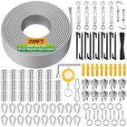 Kit De Cuerda De Alambre De 220 Pies Y 1 8 Pulgadas  Cable De Acero 1 8 -220ft