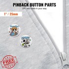 Vevor 500 Sets 1 Inch Pin Back Button Parts For Maker Machine Diy