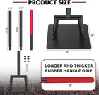 Steel Tamper Tool 10 x10  With 57 Inch Handle And 10 Inch Rubber Grip Heavy Duty