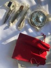 Antique Towle 4 Piece Sterling Silver Vanity Set-brushes   Compact Mirror 