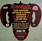 Ozzy Ozzfest System Of A Down Disturbed Black Label S 2006 Org Concert Handbill