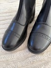 Riding Sport By Dover Saddlery Black Leather Front Zip Paddock Boots 10 New