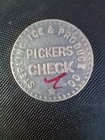 Vintage Sterling Ice Products Pickers Check Advertising Metal Token Coin 