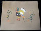 Richard Martinez 1930s Native American Lithograph  turkey With Maize 