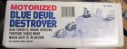 Vintage Lindberg Motorized Plastic Model Kit   Blue Devil Destroyer - Needs Help