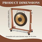 Gong Chimes Wood Stand For 34  To 40  Gongs With Base For 1 Gong Or 5 Chimes Woo