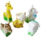 Vintage Rubber Squeaky Toy Lot Of 5 Different Toy Animals 2 75   - 4  Working