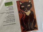 Vintage Yarn Kits  Inc Latch Hook Rug Kit  siamese Cat 