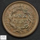 1857 Small Date Braided Hair Copper Large Cent 1c - Cleaned