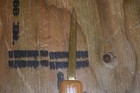 Vintage Roseburg Wood Handle Letter Opener Brass Tone Metal Blade Desk Accessory