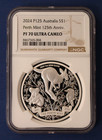 2024 Australia 1oz Silver Proof  1 Coin  perth Mint  Ngc Pf70 With Case   Coa