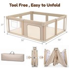 Foldable Baby Playpen With Mat For Infant toddler Play Yard Fence Indoor Outdoor
