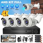 4ch 5mp Dvr 1080p Outdoor Cctv Home Security Camera System Kit W  1tb Hard Drive