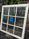 30 X 31 Antique Vintage Large Window Sash Frame Old 9 Pane  Frame 1920s