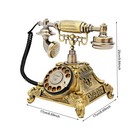 Vintage Handset Old Telephone European Style Rotary Dial Phone Gold New
