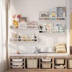 Kid s Bookshelf - White Floating Nursery Book Shelves - Durable Wood
