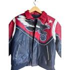 Avirex Eagle Brand Fall Classic Leather Varsity Jacket Youth Medium 12 14