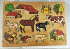 Farm And Animal Wood Peg Puzzle 