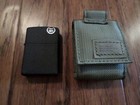 New Zippo Black Crackle Lighter With Od Green Molle Modular Pouch U s a Made