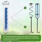 2 Pack 6 Inch Rain Gauge Replacement Tube Glass For Yard Garden And Outdoor Hom