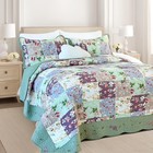 100  Cotton Quilt Orange Sunflower Bedding Set Floral Reversible Coverlet