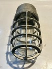 Vintage Crouse Hinds Industrial Explosion Proof Light Fixture Caged Shade Globe