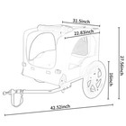 Foldable Pet Bicycle Trailer Stroller 66lb Load Waterproof Dog Cat Bike Carrier