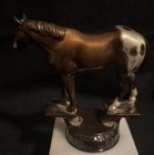 Vintage 1970s Horse  Painted Metal Trophy Topper Nos 4 X 3 1 2 Inches