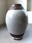 Vintage Studio Art Pottery Vase Beautiful Glaze Hand Thrown Artisan Signed Moon