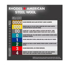 Steel Wool 0000 12 Pad Fine Grade Rhodes  American Final Finish Super Fine