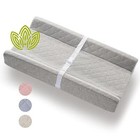 Organic Cotton Contoured Baby Changing Pad W waterproof Foam Platinum Grey