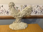 Vintage Cast Iron Rooster Door Stop White Rustic