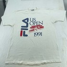 Vintage 1991 Fila Us Open Tennis T-shirt Large xl Sports