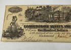  1862 Confederate States Of America  100 Note Richmond-civil War Era