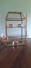 Glass And Brass Display Cabinet Miniature Jewelry Box Case 3 Tier With Door 