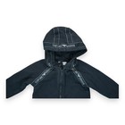 Emporio Armani Baby Toddler 18m Black Hooded Sweater With Logo Stripes Authentic
