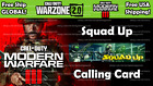 Cod Mw3 Call Of Duty Modern Warfare 3 Squad Up Calling Card Send Offer