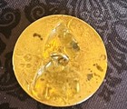 Ex Rare Antique Art Nouveau Brass Button Of Carmen Signed By Artist  Ca 1880s 90