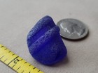 Genuine Beach Sea Glass Surf Tumbled Cobalt Blue Neck Lip Near Flawless Ocean T1