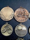 Vintage Sports Medals Lot Track Football Soccer Hockey Discus Drama Bronze Brass