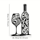 Metal Wine Bottle Wall Art Black Swirl Iron Sculpture Easy To Hang For Kitchen