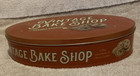 Vintage Bake Shop Classic Cookies Oval Embossed Tin Box  empty  10x6x2 - Euc