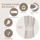 Makefeile Room Divider Curtains   Bendable Tracks Set 100x84 In 1 Panel Beige