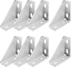 8 Pcs 4 Hole Right Angle Connector Brackets 90 Degree Fit For 1-5 8  Unistrut Ch