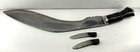 Wwi Gurkha Battle Kukri Knife W Mother Of Pearl Inlaid Handle  Sheath   2 Knives