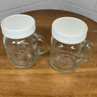Vintage Golden Harvest Ball Mason Jar Glass Salt And Pepper Shakers