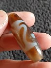 Tibetan Agate Pre 1800s 2 Eye Wishing Words Dzi Bead